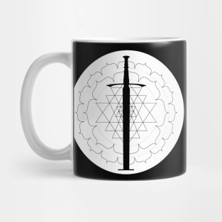 One of Swords Mandala Tarot Card Mug